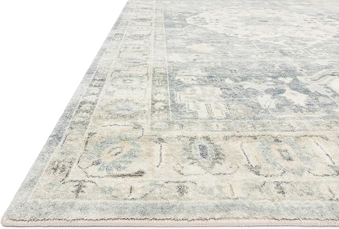 Loloi II Rosette Denim/Fog 2'-6" x 7'-6" Runner Rug