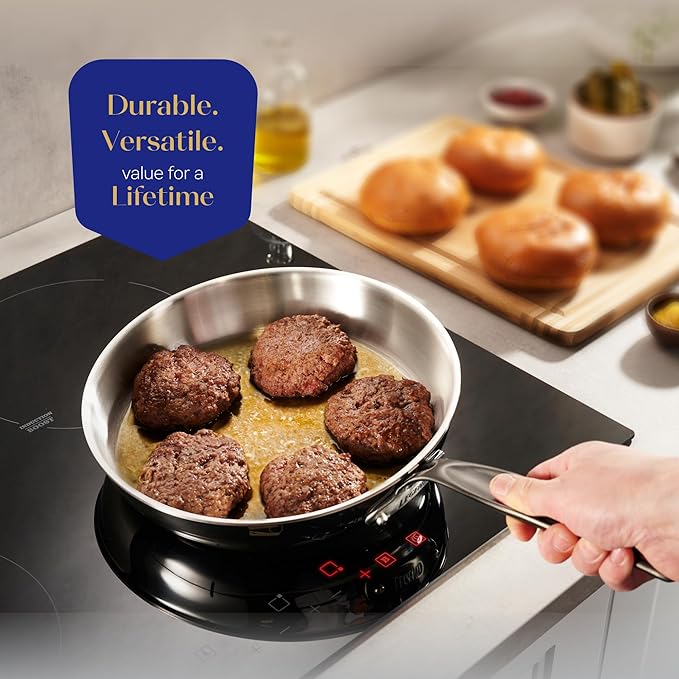 Legend 14 pc Copper Core Stainless Steel Pots & Pans Set | Pro Quality 5-Ply Clad Cookware | Professional Chef Grade Home Cooking, All Kitchen Induction & Oven Dishwasher Safe | PFOA, PTFE & PFOS Free