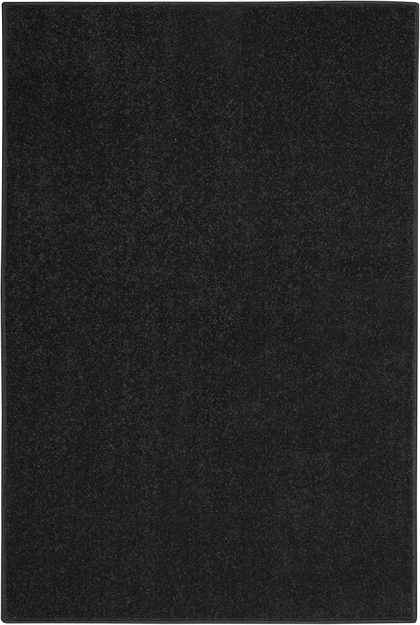 Nourison Essentials 2' x 4' Black Fabric Outdoor Area Rug (2' x 4')