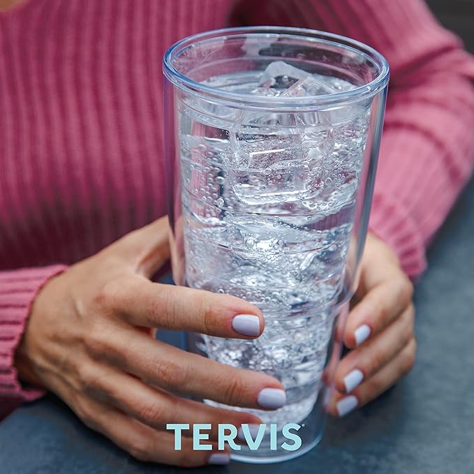 Tervis Softball - All Over Made in USA Double Walled Insulated Tumbler Cup Keeps Drinks Cold & Hot, 24oz - No Lid, Classic