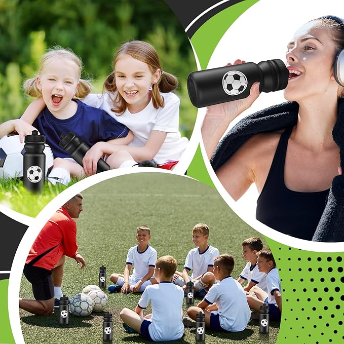 20 Pack Water Bottles Bulk 20 oz Reusable Squeeze Water Bottles Plastic Sports Bottle with Pull Top Cap Gifts Tumbler for Sports Travel Gym Party Supplies Friends Men Girls
