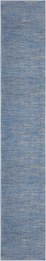 Nourison Essentials 2'2" x 18 Blue/Grey Outdoor Rug
