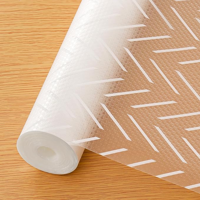 Cooyes Shelf Liner – Non-Slip Shelf Liners for Kitchen Cabinets – Waterproof Shelf Paper with Modern Pattern – Durable EVA Cabinet Liners