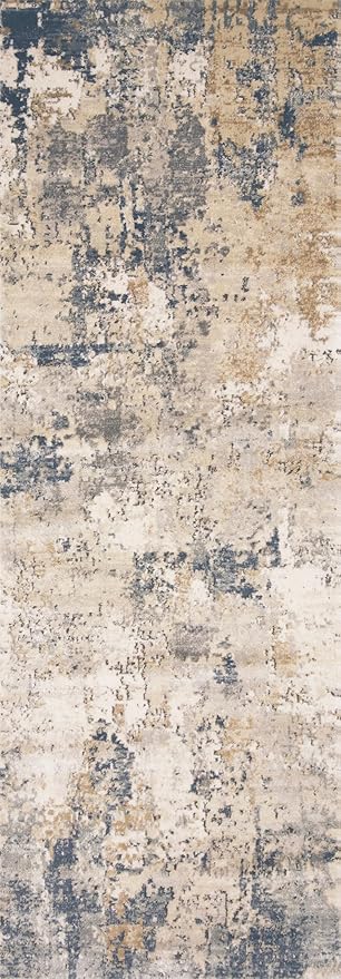 Loloi Teagan Collection 5'-3" x 7'-6" Area Rug in Sand/Mist - Large, Soft Neutral Rug, High-Traffic for Living Room, Bedroom, Home Office, Dining Area