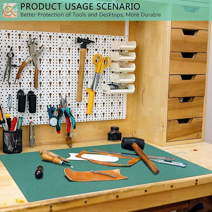 Foam Toolbox Liner Shelf Liner, Thickened Durable Pad Tool Box Mat for Protecting Your Tools, Work Surfaces, Garage, Chest -Green 3mm Thickness, 18 inch*24 ft