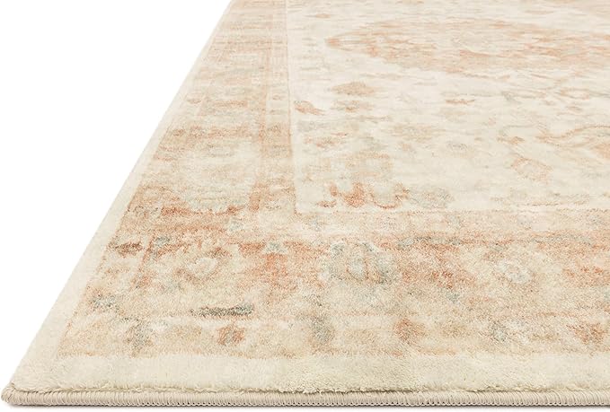 Loloi II Rosette Ivory/Terracotta 2'-6" x 7'-6" Runner Rug