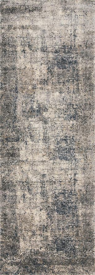 Loloi Teagan Collection TEA-05 Denim/Slate 2'-8" x 10'-6", .25" Thick, Runner Rug, Soft, Durable, Neutral, Woven, Low Pile, Non-Shedding, Easy Clean, Living Room Rug