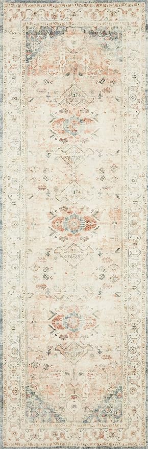 Loloi II Rosette Clay/Ivory 5'-0" x 7'-6" Area Rug