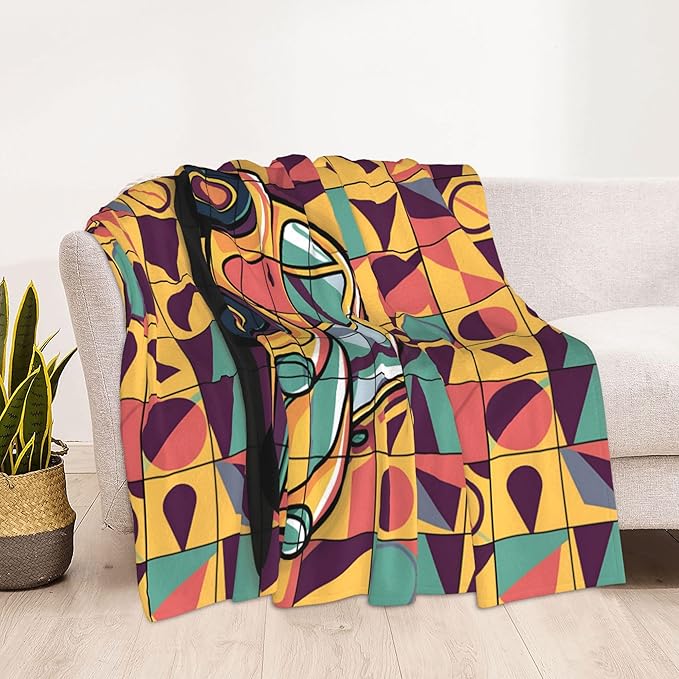 Cute Cartoon Flannel Blanket for Kids, 50" L x 60" W Inches โ Soft and Cozy Plush Throw Blanket for Boys and Girls โ Perfect for Bed, Couch, or Travel (Car)