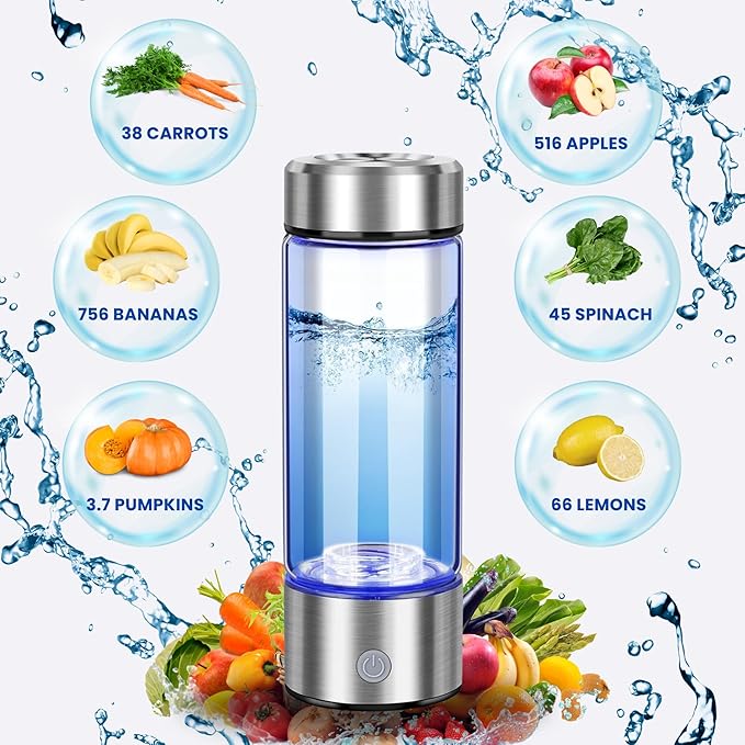 2024 Next Generation Premium Hydrogen Water Bottle - High-Concentration, Portable & Rechargeable Hydrogen-Rich Water Generator for Optimal Hydration