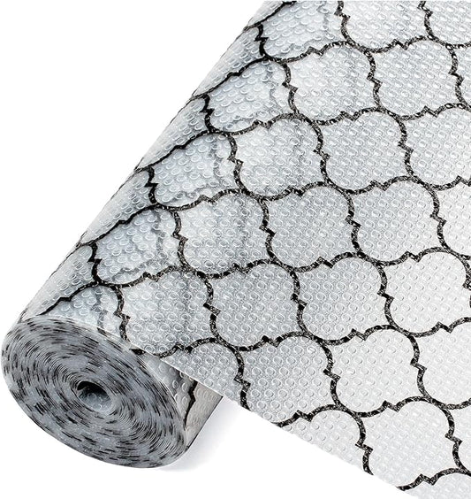 Cooyes Shelf Liner – Non-Slip Shelf Liners for Kitchen Cabinets – Waterproof Shelf Paper with Modern Pattern – Durable EVA Cabinet Liners