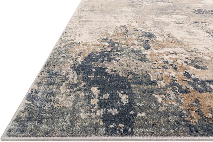Loloi Teagan Collection 5'-3" x 7'-6" Area Rug in Sand/Mist - Large, Soft Neutral Rug, High-Traffic for Living Room, Bedroom, Home Office, Dining Area