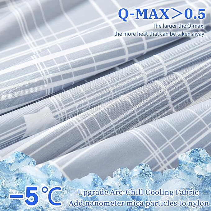Cooling Pillow Cases for Hot Sleepers - Double Side Arc-Chill Q-Max>0.5 Cooling Fiber Cool Pillow Cases 2 Pack - Breathable Soft Cold Pillow Cases with Hidden Zipper (20" x 30")