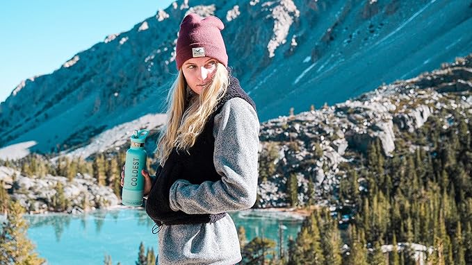 Coldest Water Bottle with Standard Mouth Straw Lid Metal Thermos Vacuum Insulated Stainless Steel l Reusable Leak Proof Cupholder Flask (21 oz, Hyperspace)