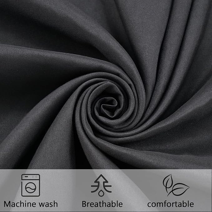 Black Canopy Bed Curtains - 4 Corner Post Bed Curtains Canopy Twin Bed Canopy Curtains for Adults Girls Bedroom Decoration(Black, Twin)