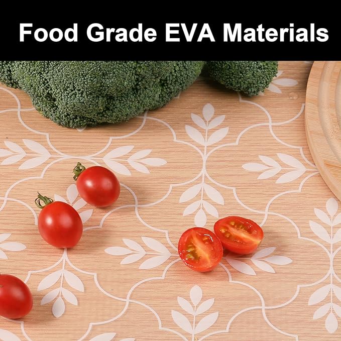 Cooyes Shelf Liner Drawer Liners, Shelf Liners for Kitchen Cabinets, Non Adhesive Cabinet Liner, EVA Waterproof Non-Slip Refrigerator Liners for Kitchen, Drawer (Transparent, 11.8 in x 19.7ft)