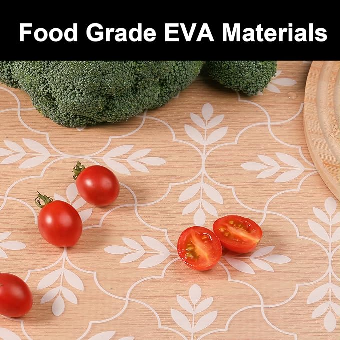 Cooyes Shelf Liner Drawer Liners, Shelf Liners for Kitchen Cabinets, Non Adhesive Cabinet Liner, EVA Waterproof Non-Slip Refrigerator Liners for Kitchen, Drawer (Transparent, 17.7 in x 16.5ft)