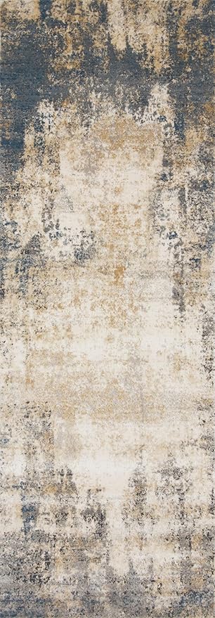 Loloi Teagan Collection 5'-3" x 7'-6" Area Rug in Ivory/Mist - Large, Soft Neutral Rug, High-Traffic for Living Room, Bedroom, Home Office, Dining Area