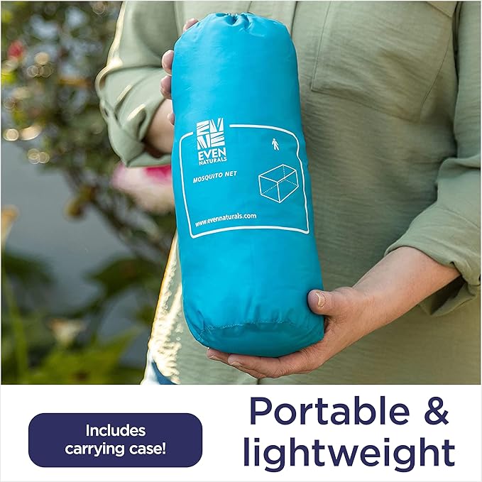 EVEN NATURALS Luxury for Bed Canopy, Large Tent, Double to Queen, Camping Screen House, 2pk…