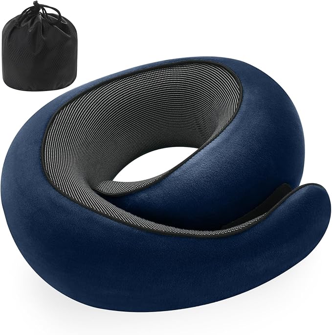 2024 New Memory Foam Travel Neck Pillow for Airplanes,Ultimate Comfort and Support, Ideal for Airplane and Car Travel ,Compact, Convenient, and Versatile Airplane Sleeping Pillow.