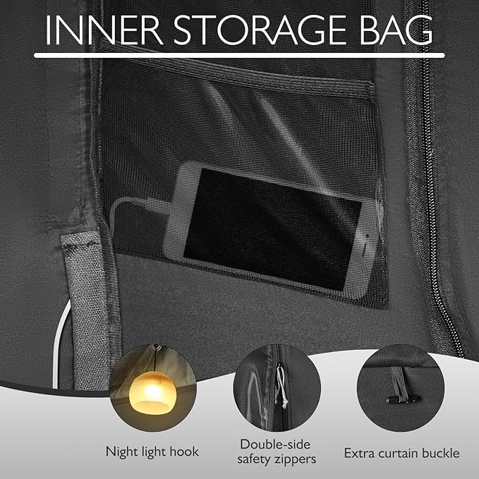 Bed Tent Twin Size Blackout Privacy Indoor Bed Canopy for Adults Sleeping Tent 75% Light Breathable(Mattress Not Included)