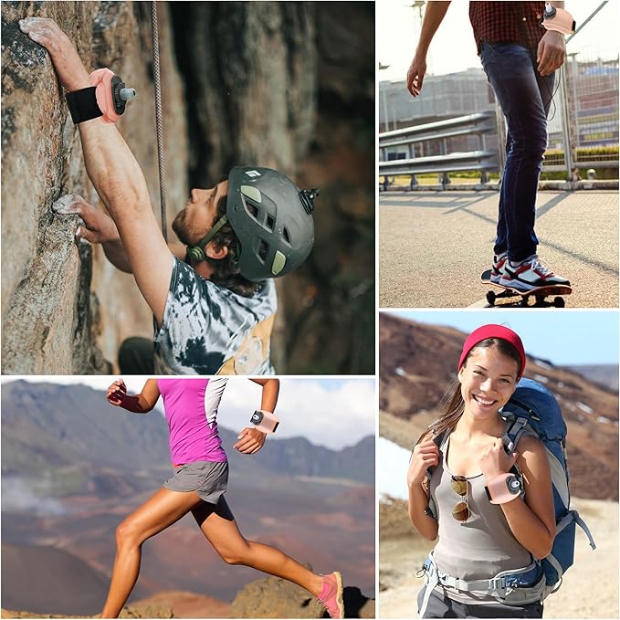 Portable Running Water Bottle Handheld, Adjustable Wrist Sports Water Bottles, Reusable Leak Proof 7 Oz Silicone Sports Water Jug for Travel Camping Rock Climbing Jogging Hiking Marathon Cycling
