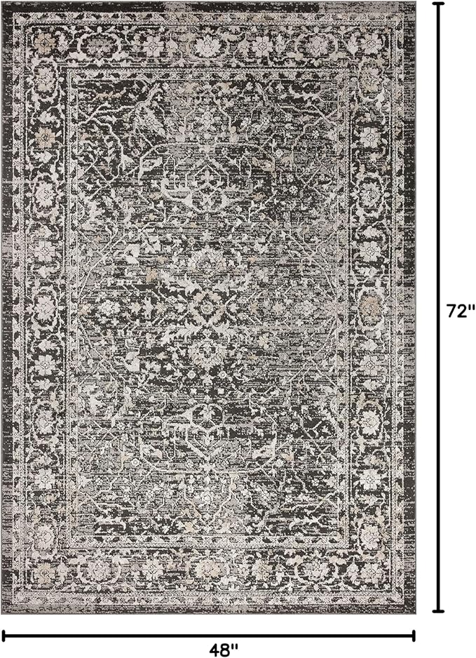 Loloi II Odette Collection ODT-01 Charcoal/Silver 4'-0" x 6'-0" Accent Rug