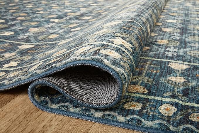 Rifle Paper Co. x Loloi Eden Collection EDE-03 Lattice Indigo 8'-6" x 11'-6" Area Rug