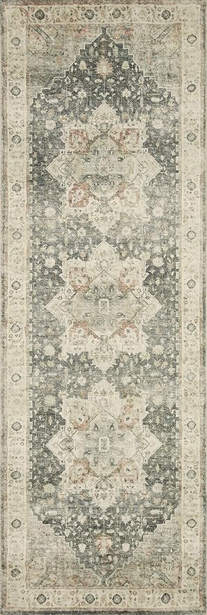 Loloi II Rosette Slate/Ivory 2'-2" x 5' Accent Rug