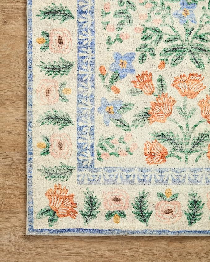 Rifle Paper Co. x Loloi Eden Collection EDE-02 Mughal Garden Cream 2'-0" x 5'-0" Accent Rug