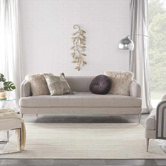 Nourison Essentials 9' x Square Contemporary Fabric Area Rug in Ivory/Beige