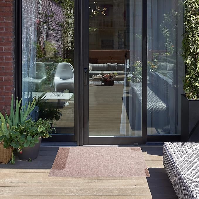 Nourison Essentials Indoor/Outdoor Pink 2' x 4' Area Rug, Easy Cleaning, Non Shedding, Bed Room, Living Room, Dining Room, Backyard, Deck, Patio (2x4)