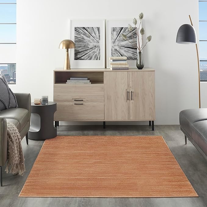 Nourison Essentials 5' x 7' Rust Fabric Area Rug