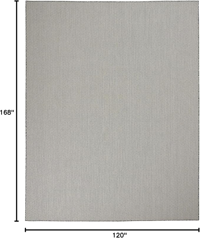 Nourison Courtyard 10' x 14' Ivory Charcoal Fabric Modern Area Rug (10' x 14')