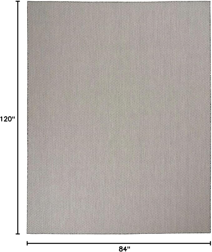 Nourison Courtyard Indoor/Outdoor Ivory Charcoal 7' x 10' Area Rug, Geometric, Easy Cleaning, Non Shedding, Bed Room, Living Room, Dining Room, Deck, Patio, Backyard (7x10)
