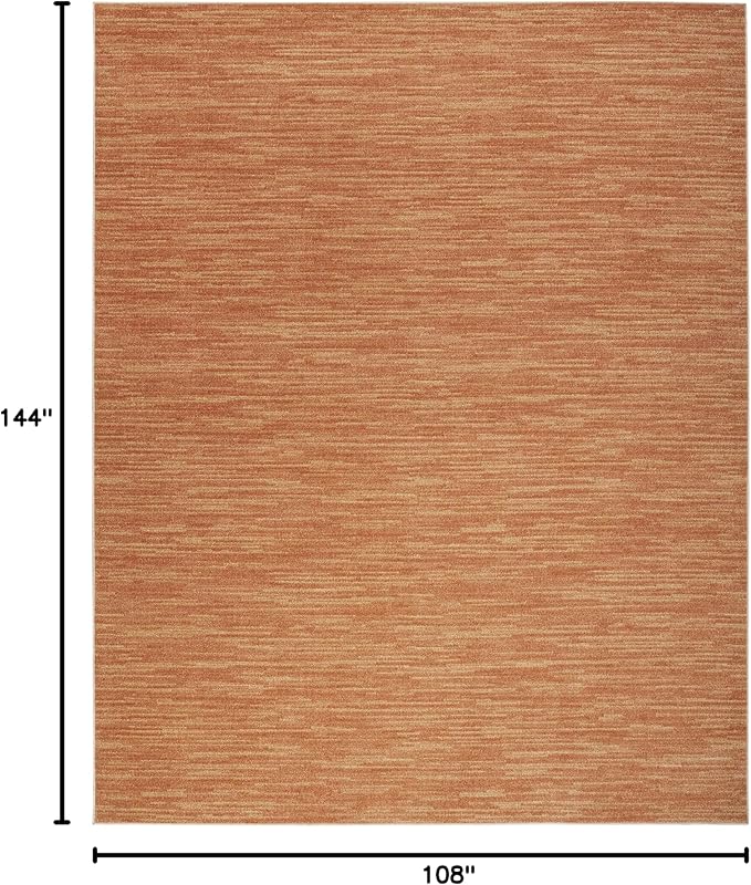 Nourison Essentials 9' x 12' Rust Fabric Area Rug