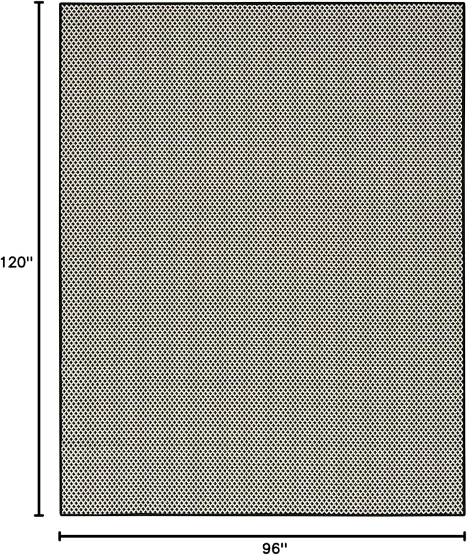 Nourison Courtyard Black White 8' x 10' Area Rug - Easy Clean, Non Shedding, Bed Room, Living Room, Dining Room, Kitchen (8' x 10')