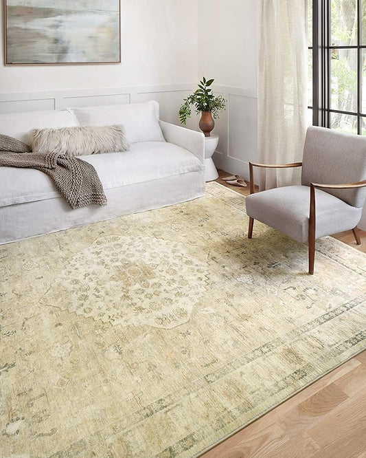 Loloi II Rosette Sand/Ivory 2'-6" x 9'-9" Runner Rug