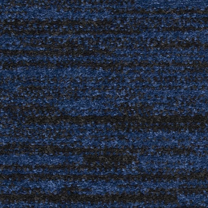 Nourison Essentials Solid Indoor/Outdoor Midnight Blue 2'2" x 18 Area Rug, Easy Cleaning, Non Shedding, Bed Room, Living Room, Dining Room, Deck, Patio, Backyard (2x18)