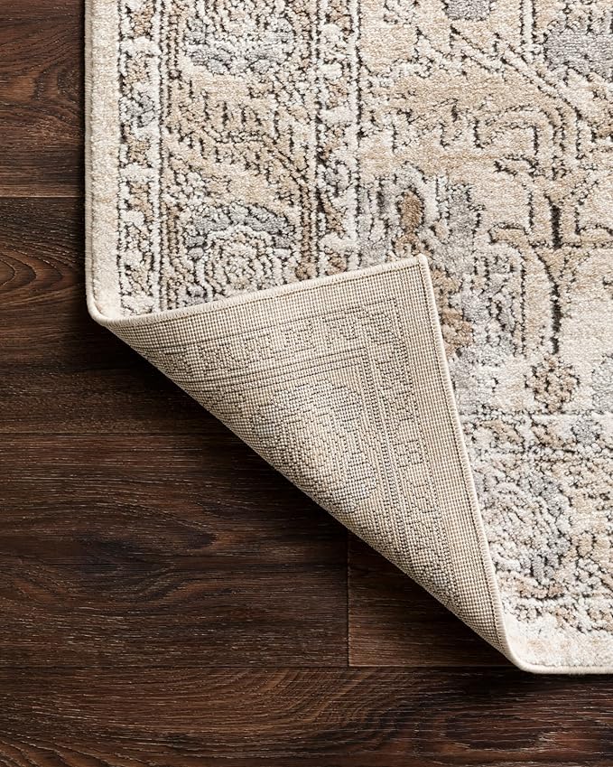 Loloi Teagan Collection 11'-6" x 15' Area Rug in Ivory/Sand - Large, Soft Neutral Rug, High-Traffic for Living Room, Bedroom, Home Office, Dining Area