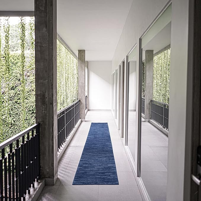 Nourison Essentials 2'2" x 12' Navy Blue Outdoor Rug
