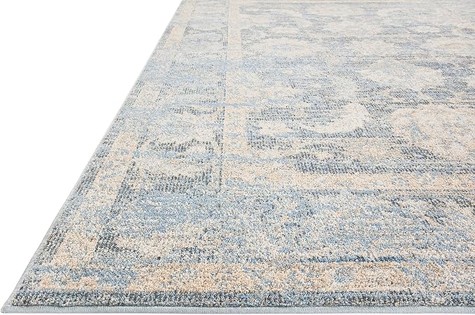 Loloi II Odette Collection ODT-03 Sky/Beige 5'-3" x 7'-9" Area Rug