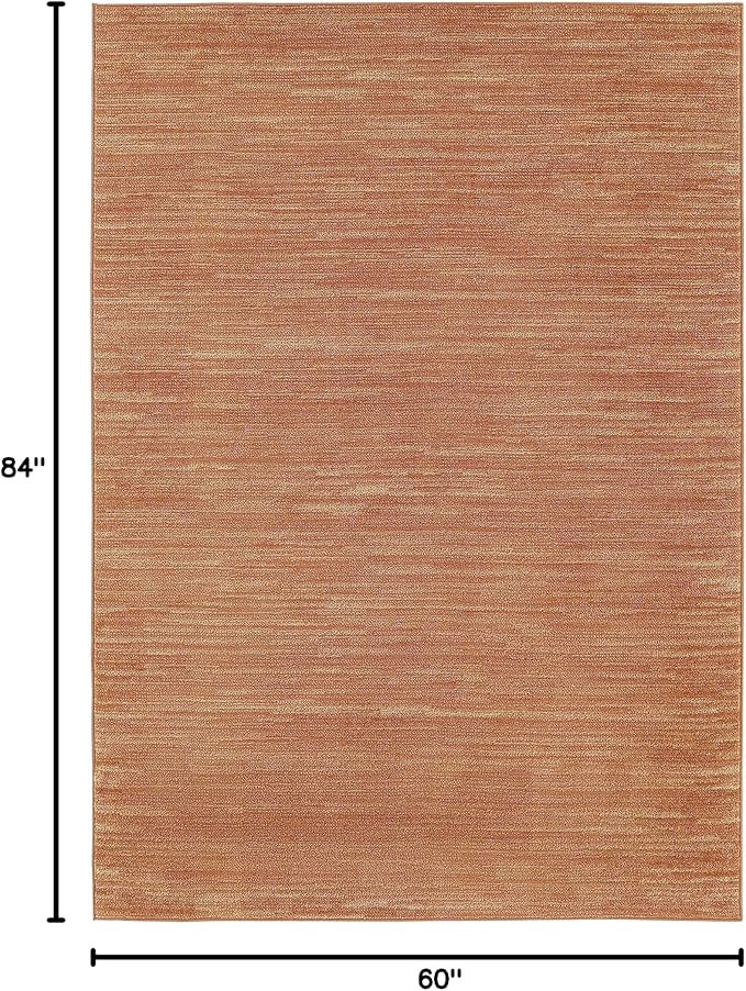 Nourison Essentials 5' x 7' Rust Fabric Area Rug