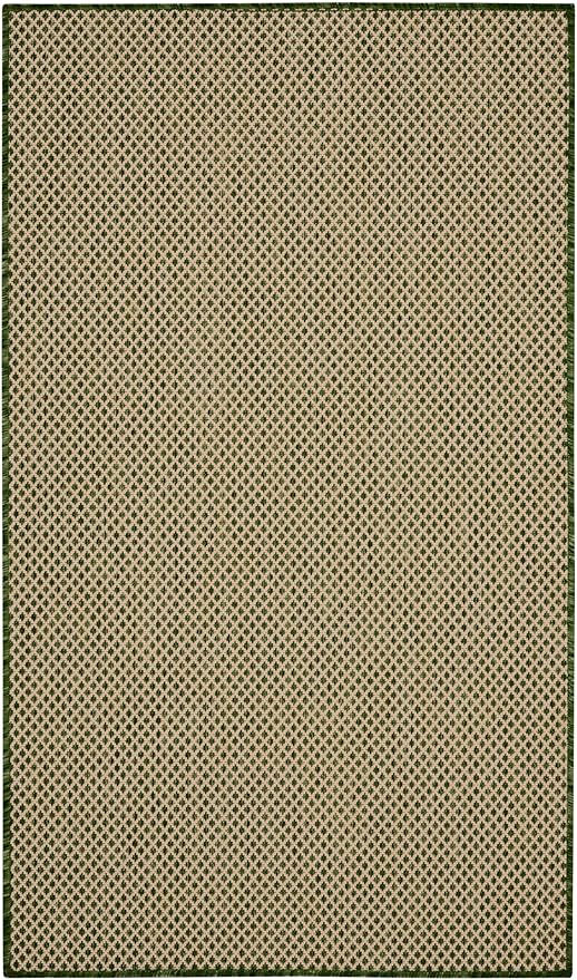 Nourison Courtyard 2' x 3' Green Fabric Area Rug