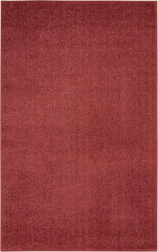 Nourison Essentials 3' x 5' Brick Red Fabric Outdoor Area Rug (3' x 5')