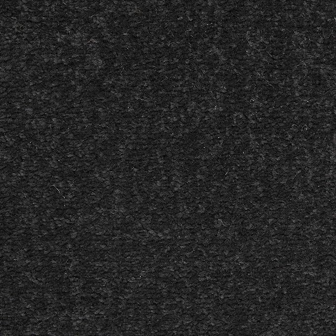 Nourison Essentials Solid Contemporary Black 2'x10' Runner Rug , 2'2" X 10'