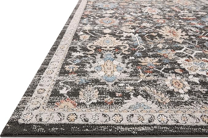 Loloi II Odette Collection ODT-04 Charcoal/Multi 4'-0" x 6'-0" Accent Rug