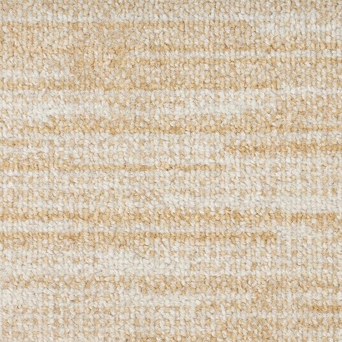 Nourison Essentials 10' Runner Ivory Gold Fabric Area Rug