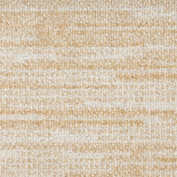Nourison Essentials Indoor/Outdoor Ivory Gold 5' x 7' Area Rug, Easy Cleaning, Non Shedding, Bed Room, Living Room, Dining Room, Backyard, Deck, Patio (5x7)