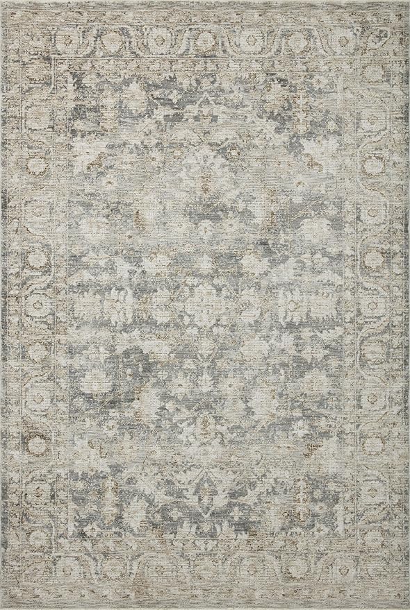 Loloi Amber Lewis Honora Collection HON-02 Slate/Beige 5'-3" x 7'-9" Area Rug